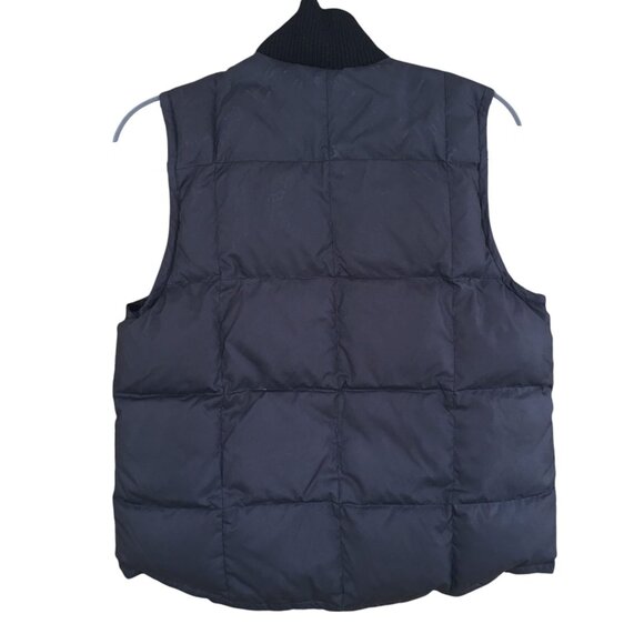 Lauren Ralph Lauren Reversible Down Quilted Puffer Vest Black Blue Size Medium - Picture 3 of 11